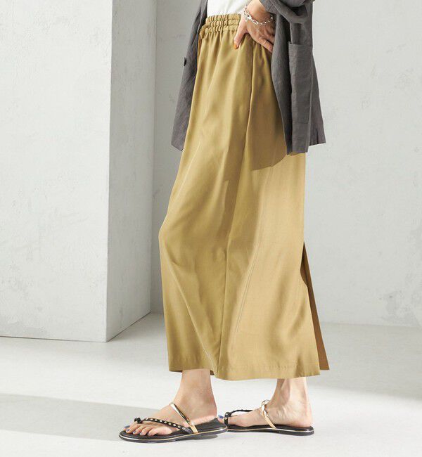 SHIPS for women「〈手洗い可能〉キュプラ混 ツイル ドロスト スカート」|スカート|