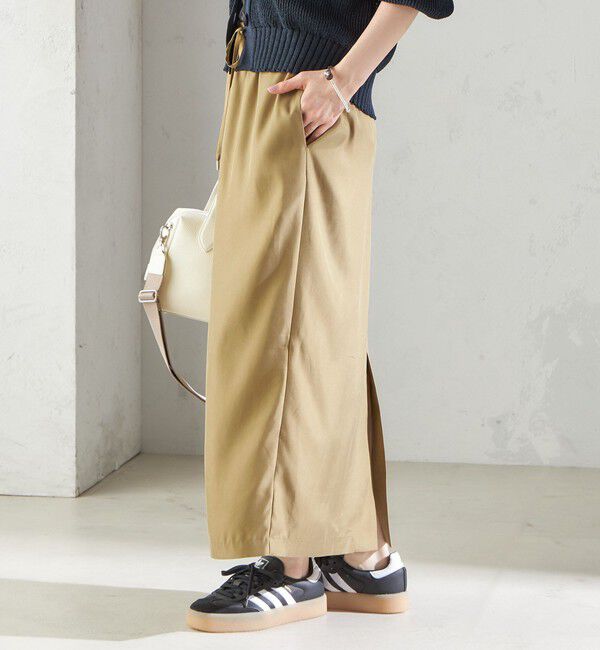 SHIPS for women「〈手洗い可能〉キュプラ混 ツイル ドロスト スカート」|スカート|