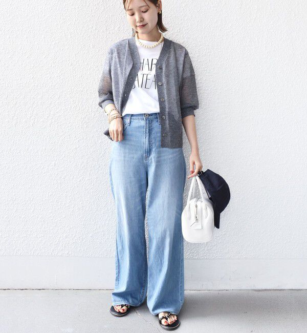 SHIPS for women「〈手洗い可能〉ラミー混 シアー カーディガン」|カーディガン|