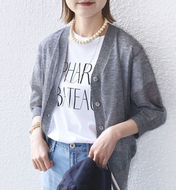 SHIPS for women「〈手洗い可能〉ラミー混 シアー カーディガン」|カーディガン|