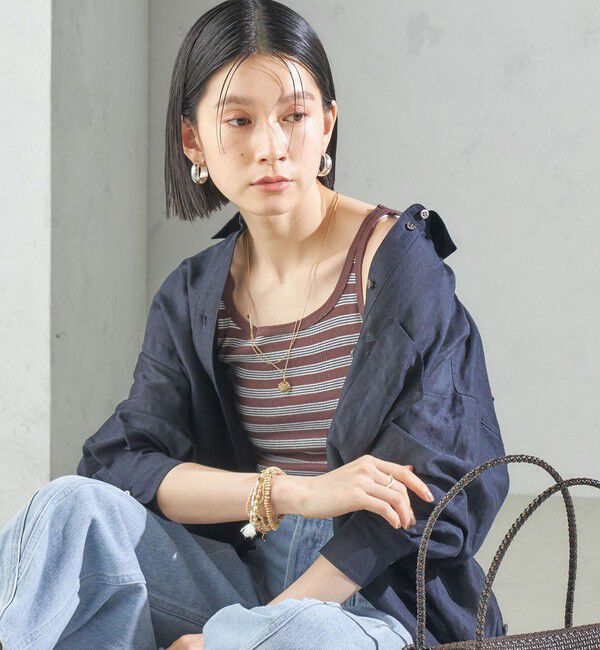 SHIPS for women「【SHIPS別注】〈洗濯機可能〉miller:タンクトップ」|タンクトップ|ブラウン