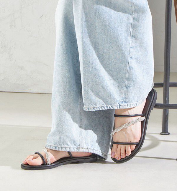 SHIPS for women「MOSAIC:ヒネリ ビジュー サンダル」|サンダル|