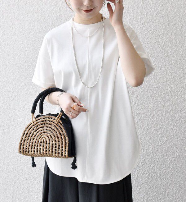 SHIPS any「SHIPS any:〈接触冷感/汗染み防止加工/洗濯機可能〉スリット ルーズ チュニック TEE」|Tシャツ・カットソー|