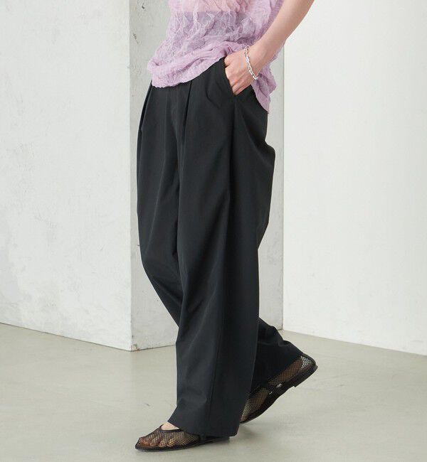 SHIPS for women「Wai＋:〈手洗い可能〉2タック スラックス」|スラックス|