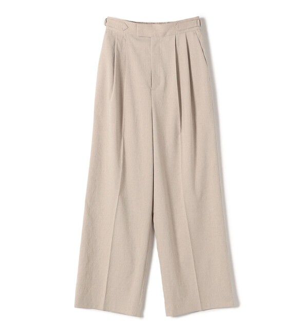 SHIPS for women「〈手洗い可能〉麻調 合繊 2タック ワイド パンツ 2」|その他|