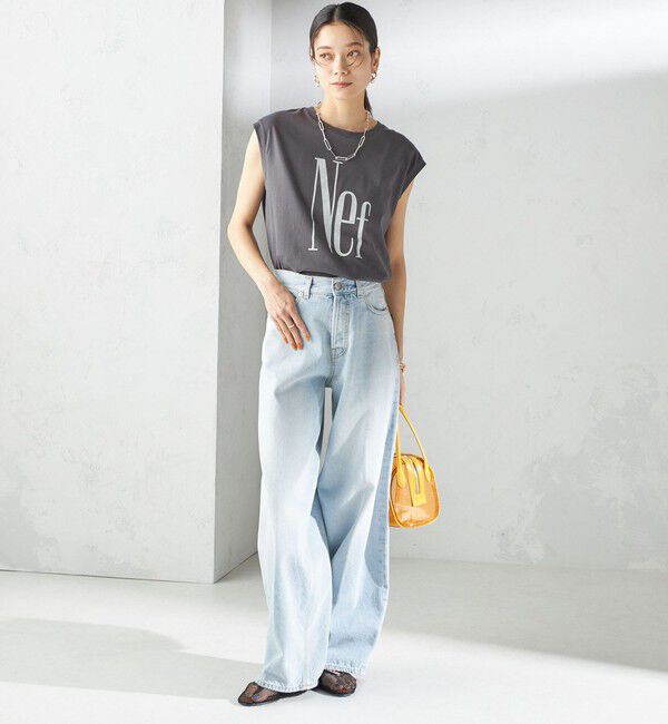 SHIPS for women「プラチナ ヴェール フレンチ スリーブ TEE」|Tシャツ・カットソー|