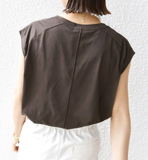 SHIPS for women「プラチナ ヴェール フレンチ スリーブ TEE」|Tシャツ・カットソー|