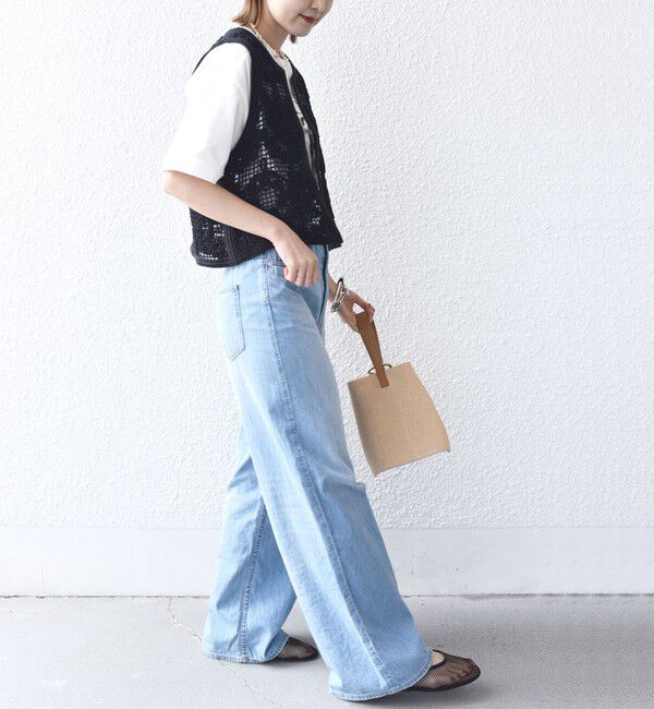 SHIPS for women「〈手洗い可能〉エンブロイダリー ニット ショート ベスト」|ベスト・ジレ|