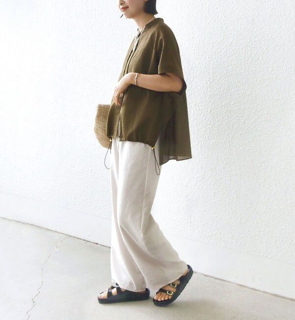 SHIPS for women「〈手洗い可能〉サッカー 裾 ドロスト ドルマン ブラウス 2」|シャツ・ブラウス|