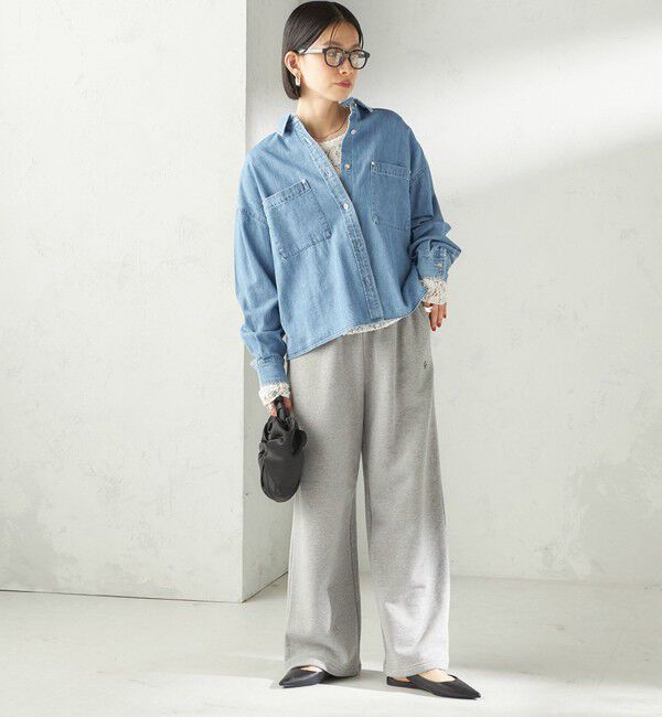 SHIPS for women「〈洗濯機可能〉ライトオンス デニム ショート シャツ」|シャツ・ブラウス|