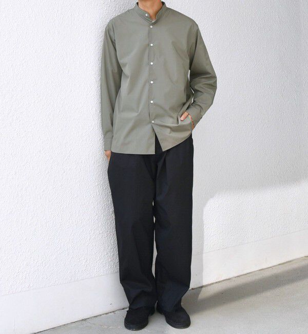 SHIPS any「SHIPS any: LIM BLESS ソリッド / ストライプ バンドカラー シャツ 25AW◇」|シャツ・ブラウス|