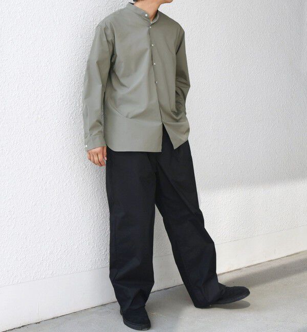 SHIPS any「SHIPS any: LIM BLESS ソリッド / ストライプ バンドカラー シャツ 25AW◇」|シャツ・ブラウス|