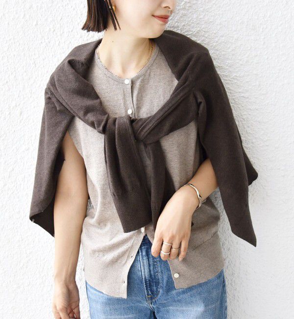 SHIPS for women「【WEB限定】〈手洗い可能〉レイヤード 2WAY 配色 カーディガン」|カーディガン|