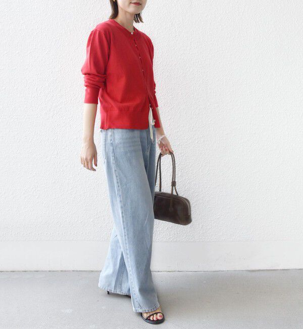 SHIPS for women「【WEB限定】〈手洗い可能〉レイヤード 2WAY 配色 カーディガン」|カーディガン|