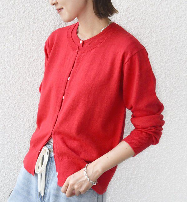 SHIPS for women「【WEB限定】〈手洗い可能〉レイヤード 2WAY 配色 カーディガン」|カーディガン|