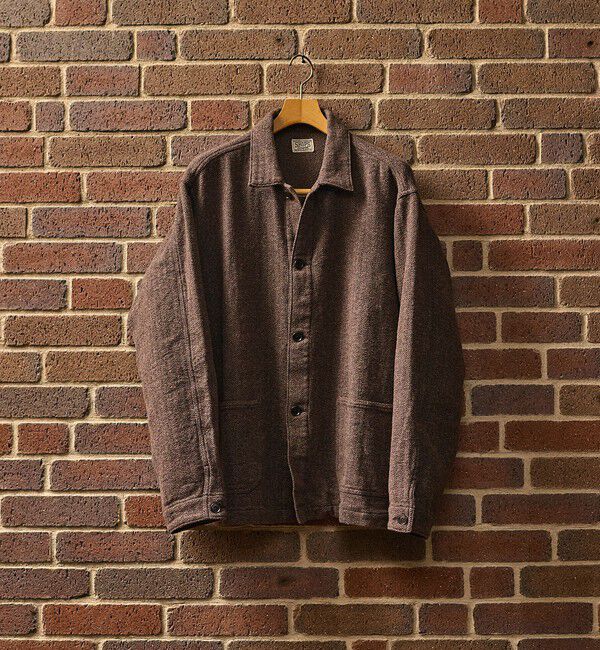 SHIPS「SHIPS: AUTHENTIC コットン ツイード カバー シャツ」|シャツ・ブラウス|ブラウン