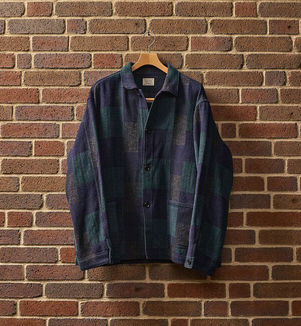 SHIPS「SHIPS: AUTHENTIC コットン ツイード カバー シャツ」|シャツ・ブラウス|ネイビー