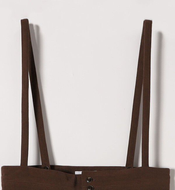 SHIPS any「SHIPS any:〈手洗い可能〉コーデュロイ サスペンダー付 ハイウエスト ワイド パンツ」|その他|