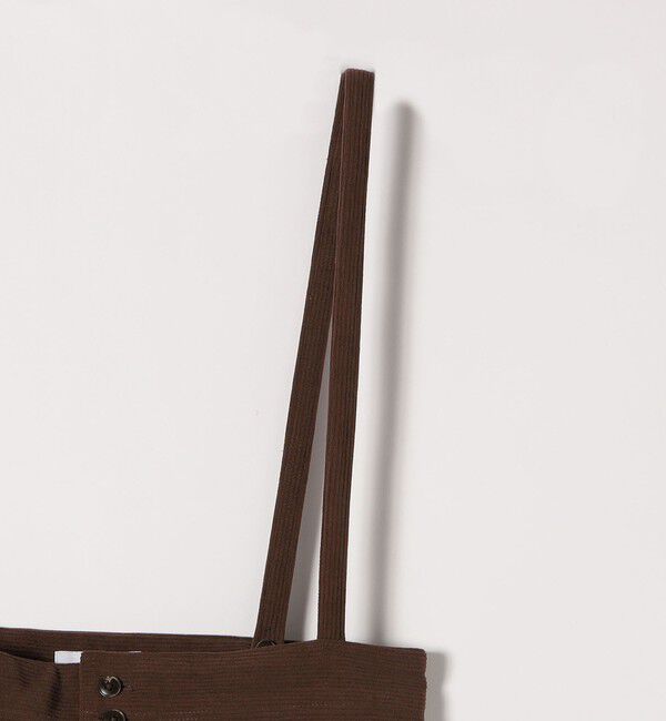 SHIPS any「SHIPS any:〈手洗い可能〉コーデュロイ サスペンダー付 ハイウエスト ワイド パンツ」|その他|