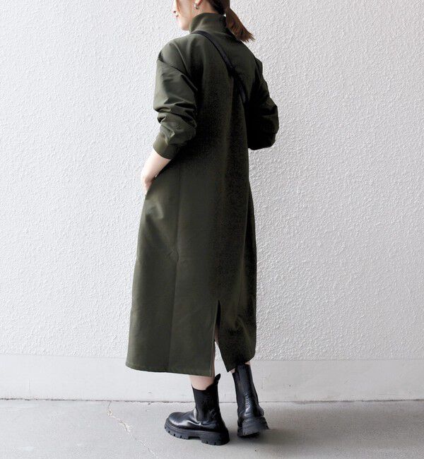 SHIPS any「SHIPS any:〈洗濯機可能〉裏起毛 リブ ハイネック ワンピース」|ワンピース|