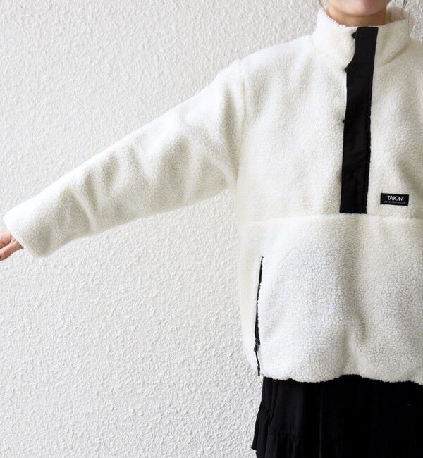 SHIPS any「【SHIPS any別注】TAION:〈洗濯機可能〉ボア ハイネック プルオーバー」|その他|