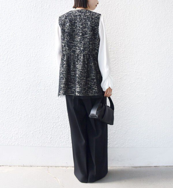 SHIPS for women「【SHIPS別注】troisiemeCHACO: チュール ジレ（セレモニー対応可）」|ベスト・ジレ|