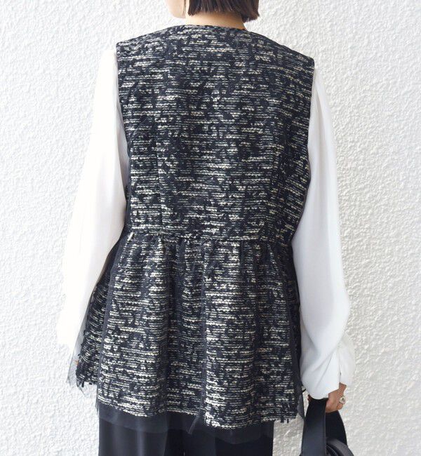 SHIPS for women「【SHIPS別注】troisiemeCHACO: チュール ジレ（セレモニー対応可）」|ベスト・ジレ|