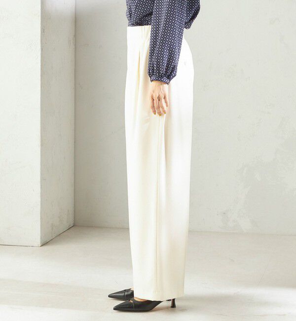 SHIPS for women「〈手洗い可能〉メルティ ウォーム タック ワイド パンツ」|その他|