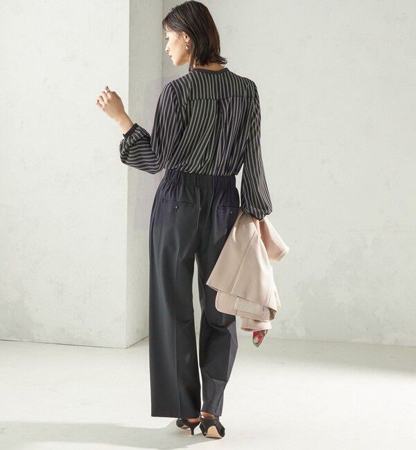 SHIPS for women「〈手洗い可能〉メルティ ウォーム タック ワイド パンツ」|その他|