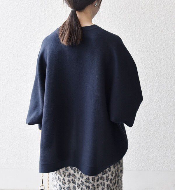 SHIPS any「SHIPS any:〈手洗い可能〉ダブルフェイス ボリュームスリーブ ニット プルオーバー」|ニット・セーター|