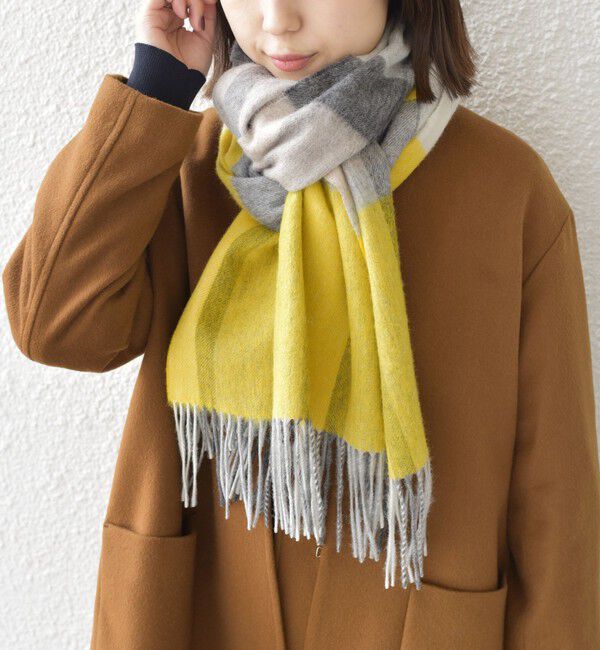 SHIPS Colors 「SHIPS Colors:〈手洗い可能〉ウール チェック ストール」|ストール|