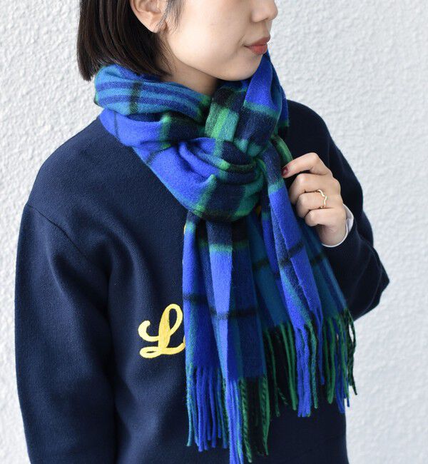 SHIPS Colors 「SHIPS Colors:〈手洗い可能〉ウール チェック ストール」|ストール|