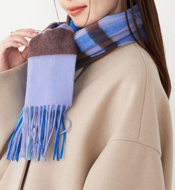 SHIPS Colors 「SHIPS Colors:〈手洗い可能〉ウール チェック ストール」|ストール|