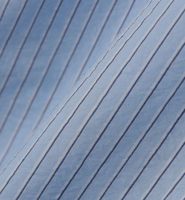 SHIPS any「SHIPS any: JAPAN MADE ブルー ストライプ/ソリッド レギュラーカラー シャツ◇」|シャツ・ブラウス|