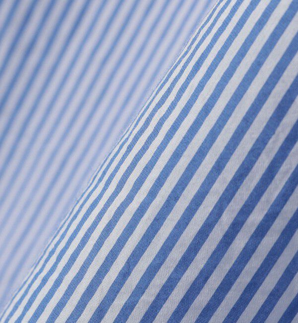 SHIPS any「SHIPS any: JAPAN MADE ブルー ストライプ/ソリッド レギュラーカラー シャツ◇」|シャツ・ブラウス|