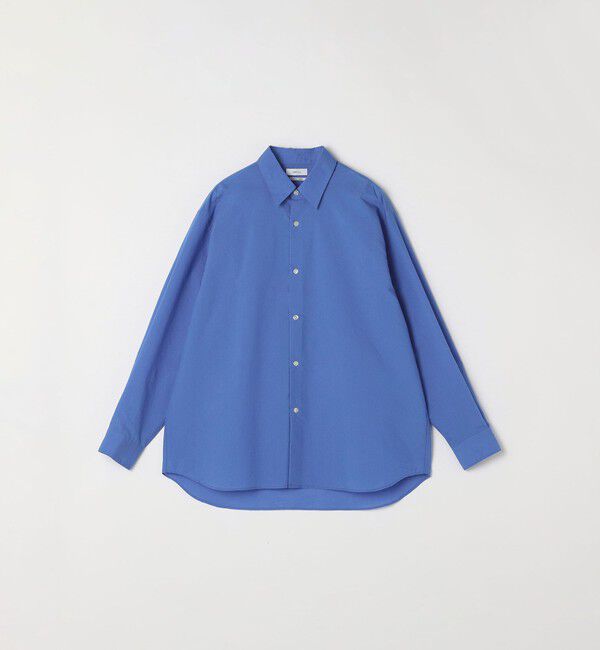 SHIPS any「SHIPS any: JAPAN MADE ブルー ストライプ/ソリッド レギュラーカラー シャツ◇」|シャツ・ブラウス|