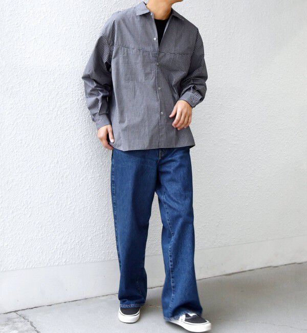 SHIPS any「SHIPS any:〈洗濯機可能〉マイクロ チェック リング スナップボタン コーチ シャツ◇」|シャツ・ブラウス|