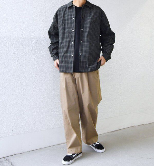 SHIPS any「SHIPS any:〈洗濯機可能〉マイクロ チェック リング スナップボタン コーチ シャツ◇」|シャツ・ブラウス|