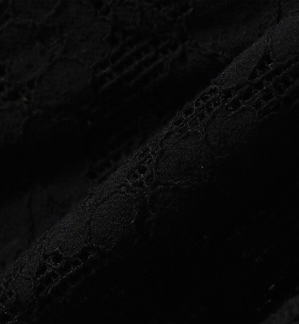 SHIPS any「《追加予約》SHIPS any:〈手洗い可能〉フラワー メッシュ レース バンドカラー タック シャツ」|シャツ・ブラウス|