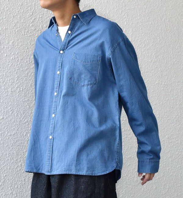SHIPS any「SHIPS any: 3.5oz スーパーライト デニム スナップ ボタン リラックス シャツ◇」|シャツ・ブラウス|