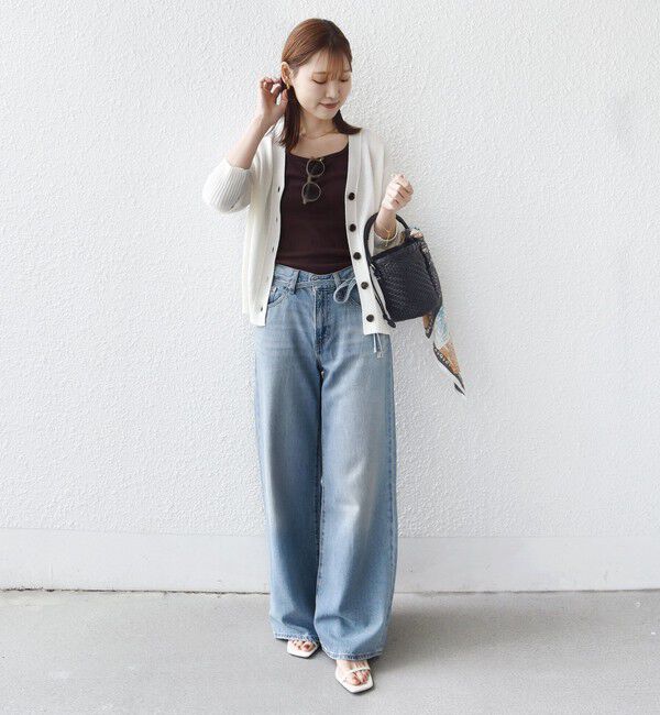 SHIPS for women「〈手洗い可能〉ブライト ペーパー Vネック ニット カーディガン」|カーディガン|