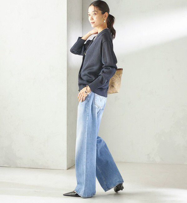 SHIPS for women「〈手洗い可能〉ブライト ペーパー Vネック ニット カーディガン」|カーディガン|