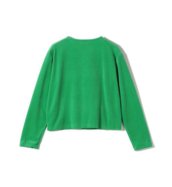 SHIPS for women「〈手洗い可能〉コットン ベロア パール モチーフ ボタン カーディガン」|カーディガン|