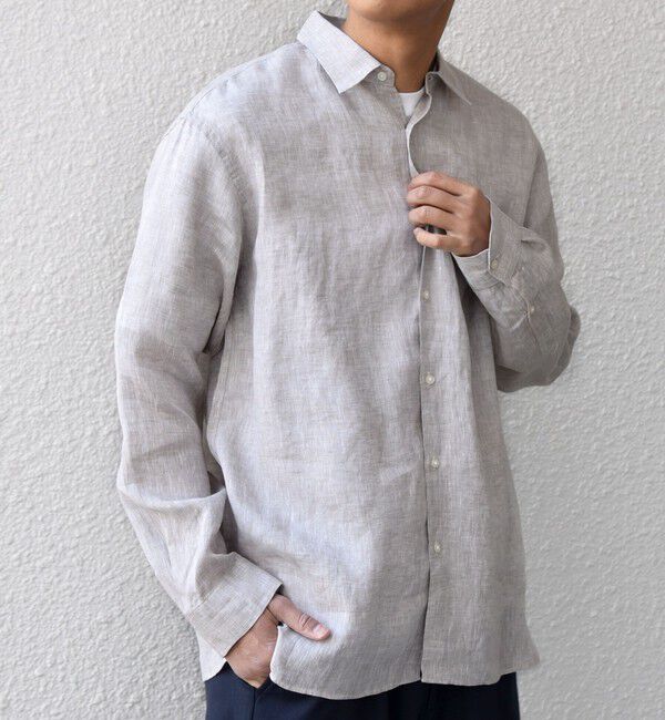 SHIPS any「SHIPS any:〈洗濯機可能〉ピュアリネン レギュラーカラー シャツ 26SS◇」|シャツ・ブラウス|