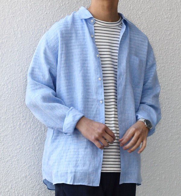 SHIPS any「SHIPS any:〈洗濯機可能〉ピュアリネン レギュラーカラー シャツ 26SS◇」|シャツ・ブラウス|
