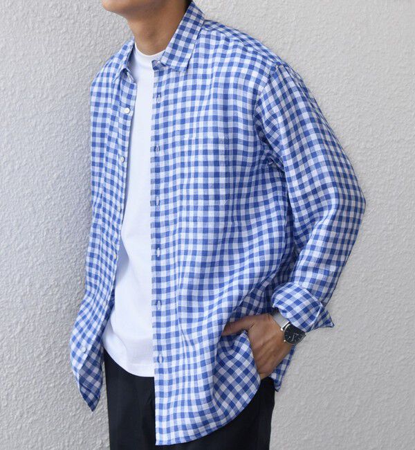 SHIPS any「SHIPS any:〈洗濯機可能〉ピュアリネン レギュラーカラー シャツ 26SS◇」|シャツ・ブラウス|