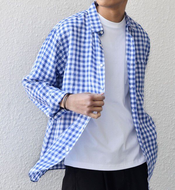 SHIPS any「SHIPS any:〈洗濯機可能〉ピュアリネン レギュラーカラー シャツ 26SS◇」|シャツ・ブラウス|