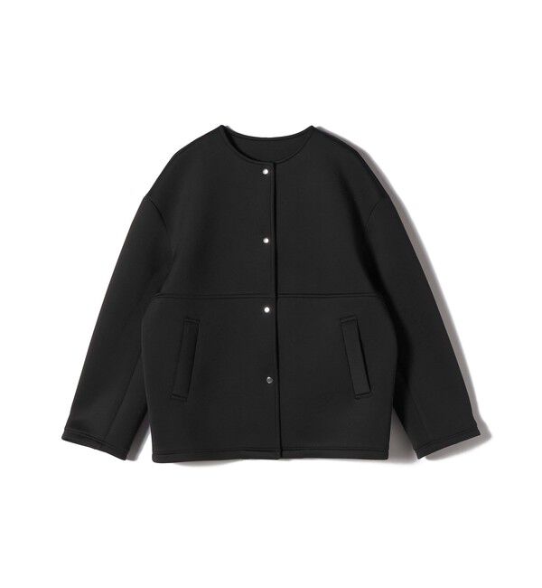 SHIPS Colors 「SHIPS Colors:〈手洗い可能〉ダンボール ノーカラー コート」|ノーカラーコート|ブラック