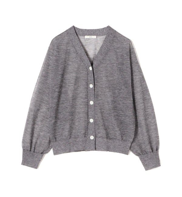 SHIPS for women「《一部追加予約》〈手洗い可能〉麻混 シアー Vネック カーディガン」|カーディガン|