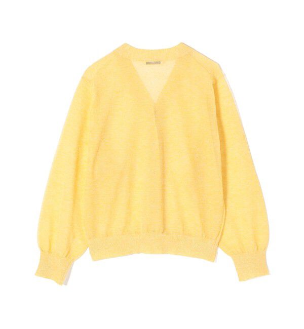 SHIPS for women「《一部追加予約》〈手洗い可能〉麻混 シアー Vネック カーディガン」|カーディガン|